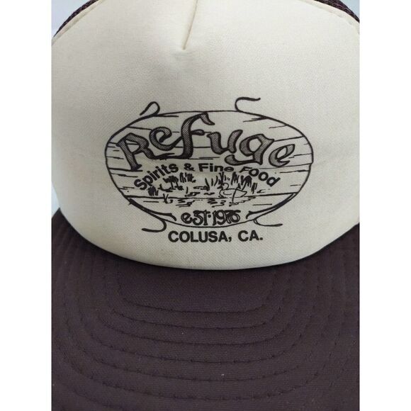 Refuge Spirits Fine Food Colusa Ca Trucker Hat Adjustable Snapback Mesh - Picture 2 of 6